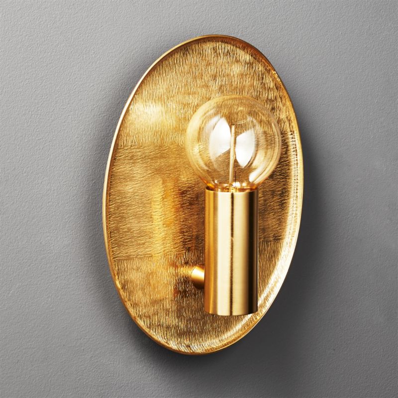 Thatcher Textured Brass Wall Sconce CB2